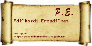 Pákozdi Erzsébet névjegykártya